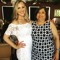 My new aunt from my fiance's side - my MOH got the little headband!