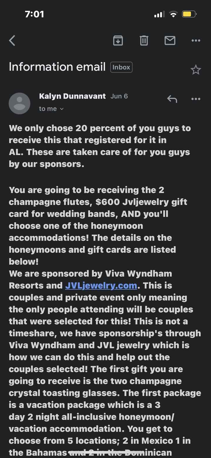 Bridal Show - “free Trip” Scam?? - 1