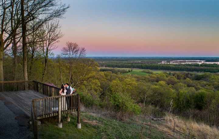 We had a friend who is a drone photographer snap a few sunset shots- worth it!