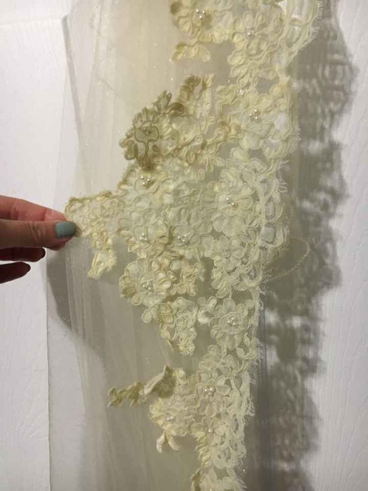 Yellowed Vintage Veil - 2
