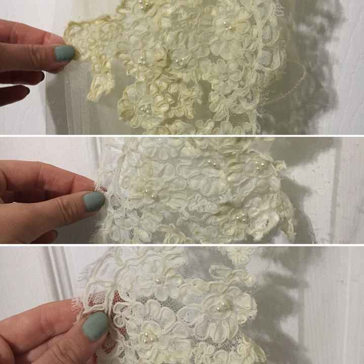 Yellowed Vintage Veil - 1