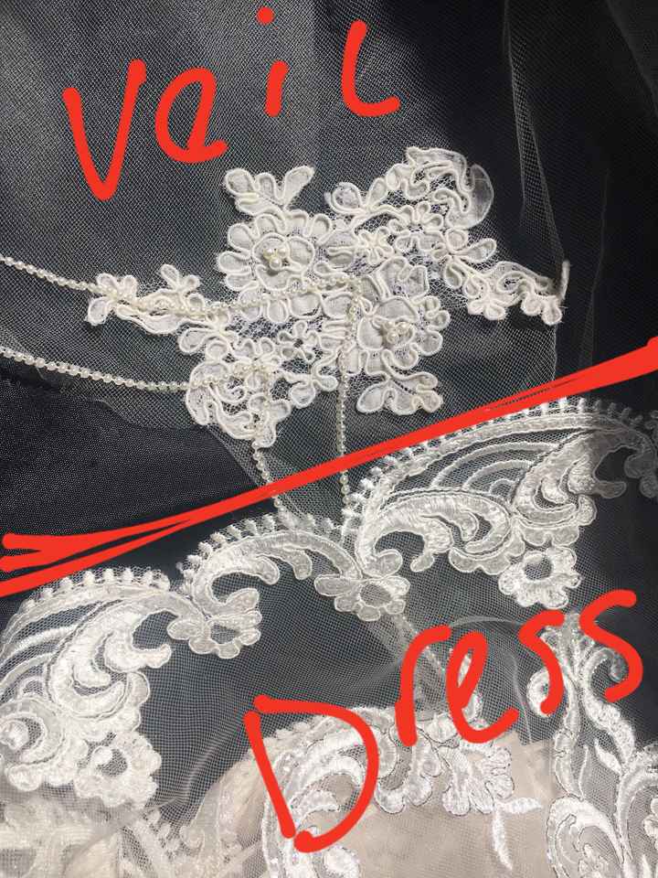 Yellowed Vintage Veil - 1