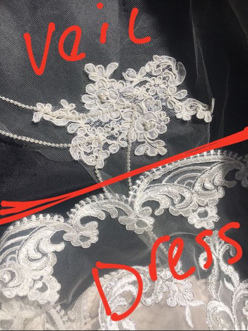 Yellowed Vintage Veil - 1