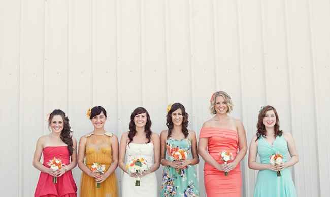Anybody else doing multi colors but not a rainbow wedding? Help!