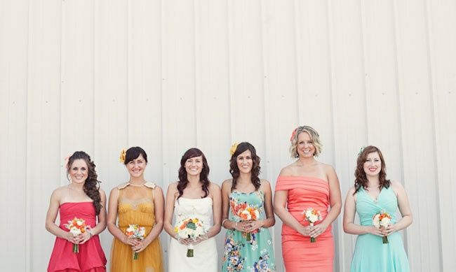 Mismatched Bridesmaid Dresses
