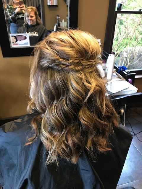 rough draft of hair will have MORE curls and my Blinged out comb 