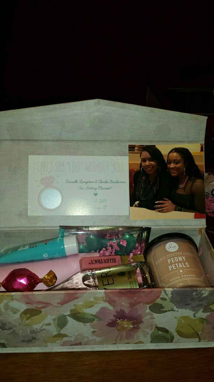 Bridesmaid/maid of honor proposal ideas and GO!