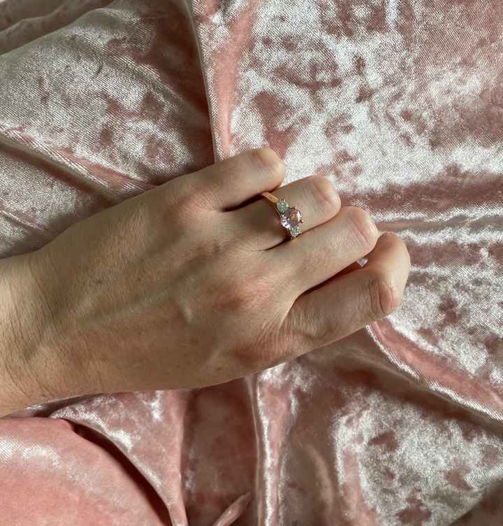 Please show me your non-diamond engagement/wedding ring - 1