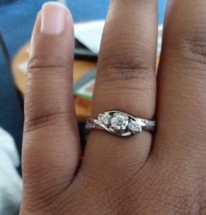 Just got my wedding band! Show yours off ladies! 2