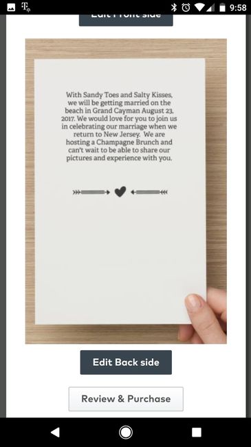 Wording for Reception after DW