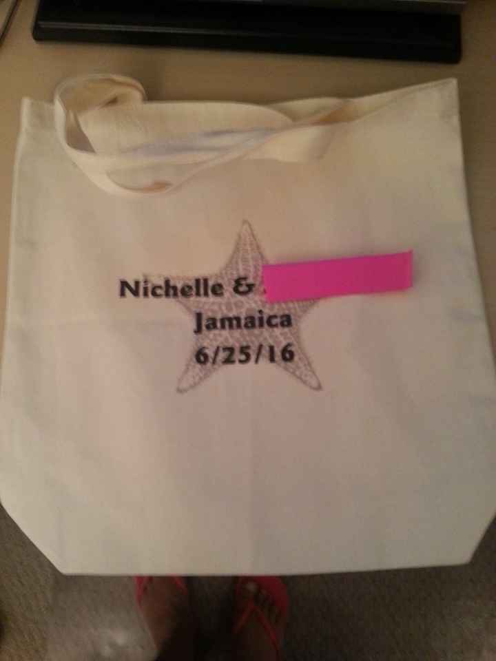 Destination wedding.....welcome bags???