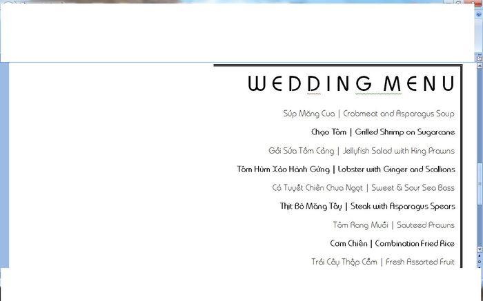 DIY Menu and Table Number