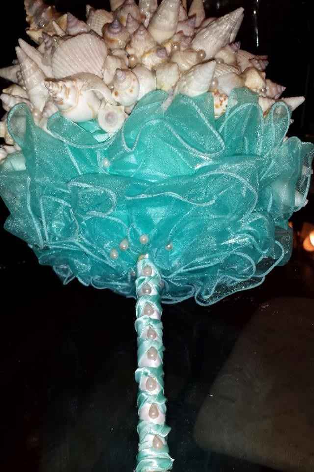 DIY seashell bouquet complete!