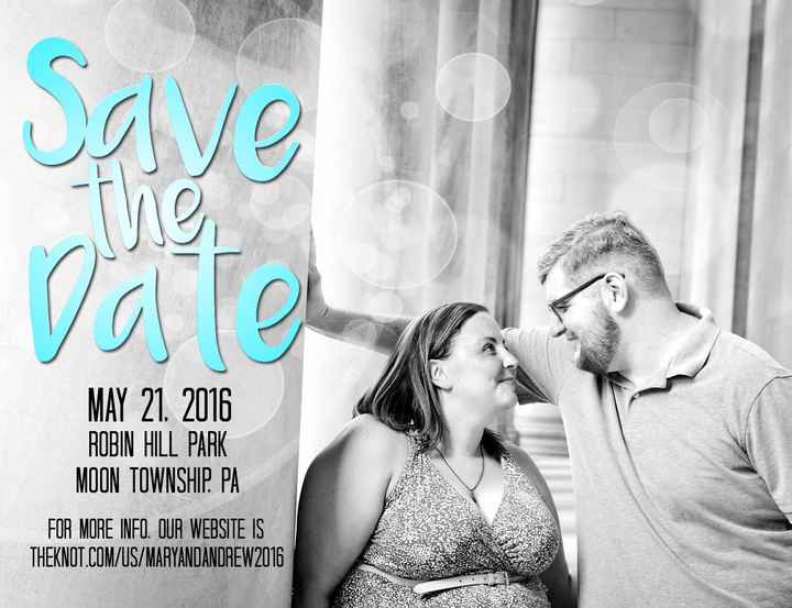 Save the Dates - playing around, any opinions? - UPDATE: They came!