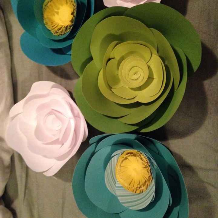 Paper Flowers are a big part of our decor...