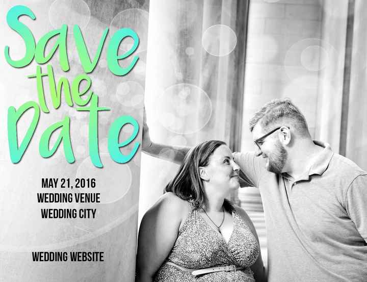 Save the Dates - playing around, any opinions? - UPDATE: They came!