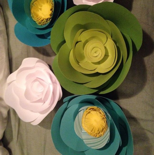 Paper Flowers are a big part of our decor...