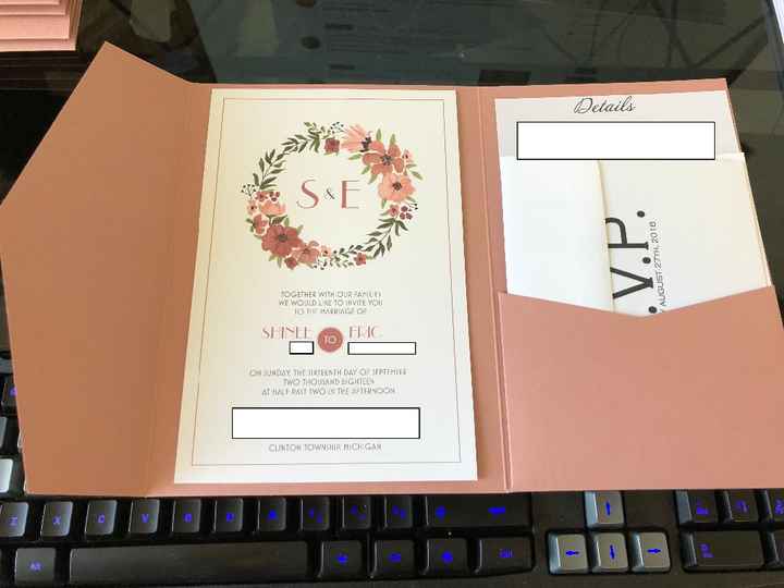 Completed invitation