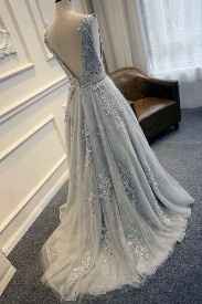 blue wedding dress