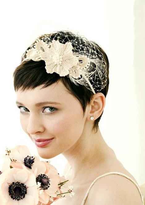 Wedding hairstyle for shorter hair