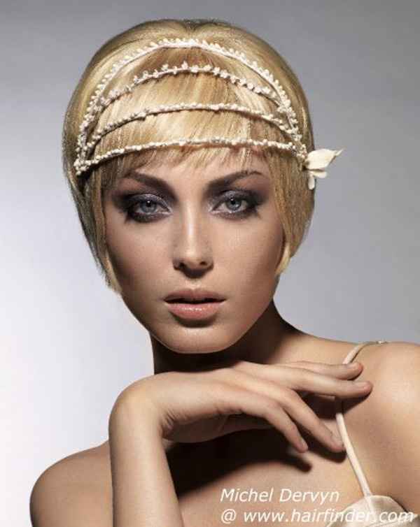 Wedding hairstyle for shorter hair