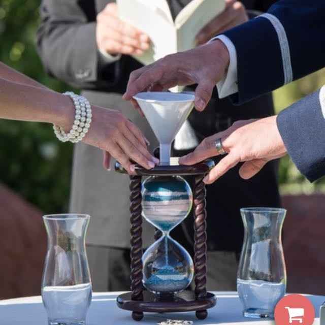 Hour glass for sand ceremony