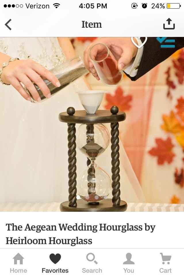 Hourglass Sand ceremony