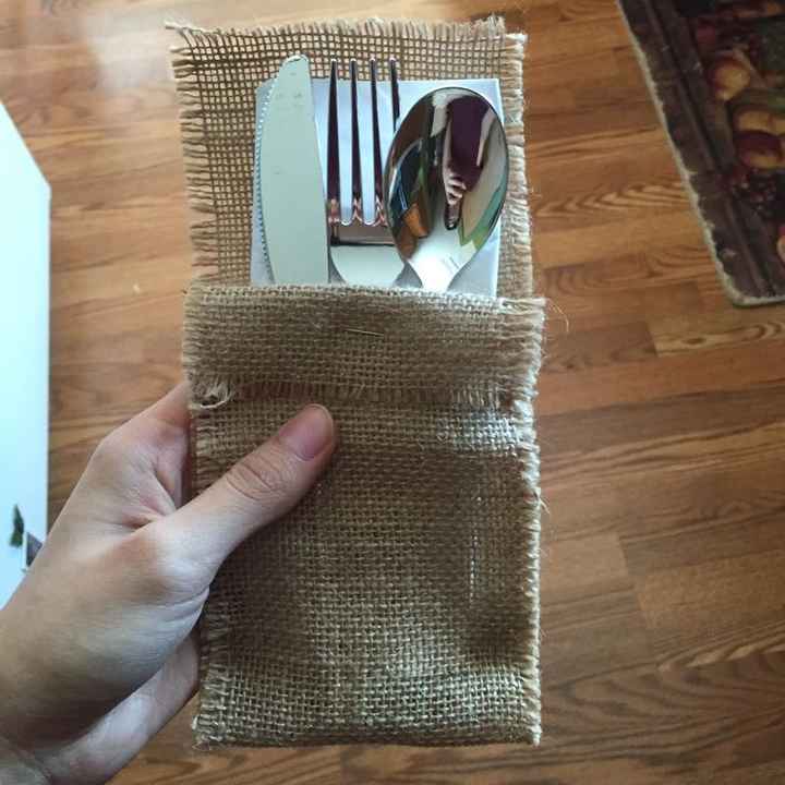 Diy burlap napkin holders