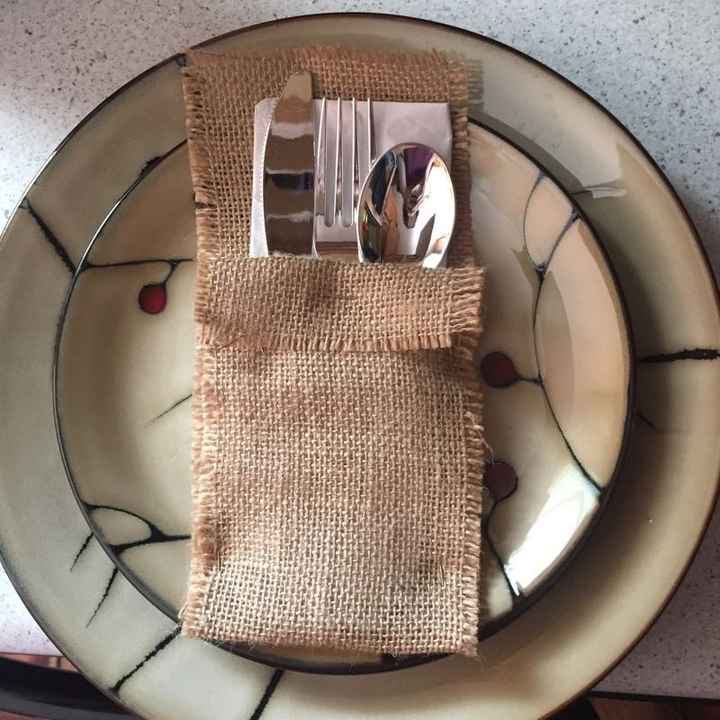 Diy burlap napkin holders