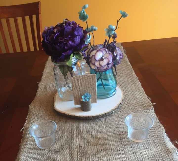 Mix and match rustic centerpieces and head table!