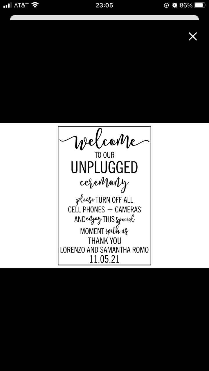 Unplugged ceremony - 1