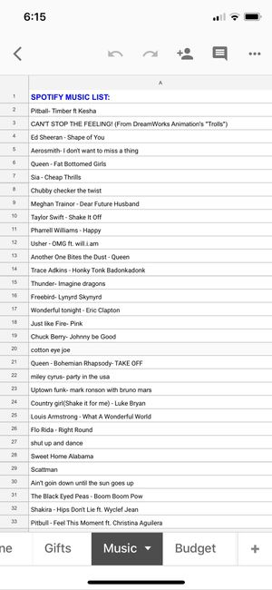 Wedding playlist!! - 1