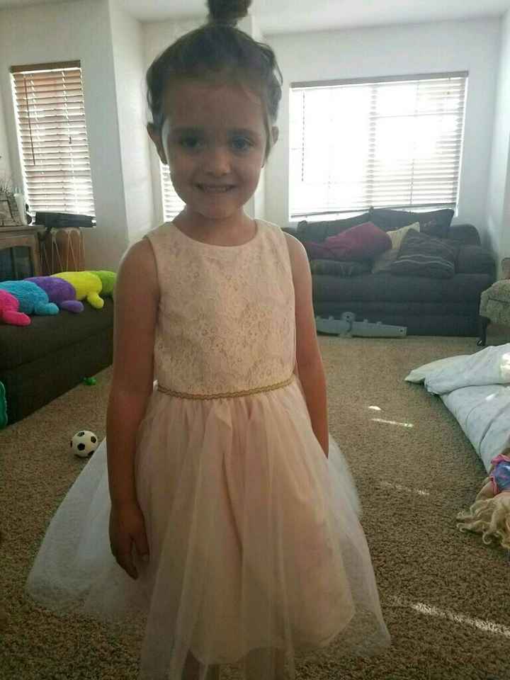 Blush flower girl dress