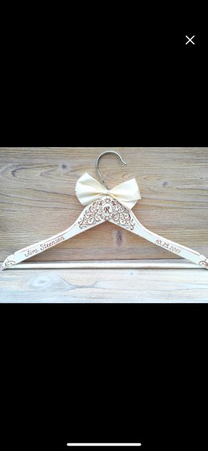 Wooden Personalized Bridal Hangers 1