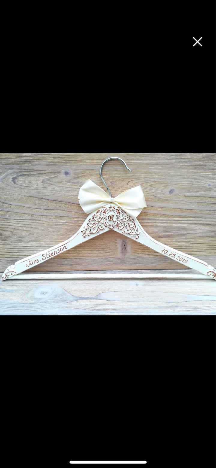 Wooden Personalized Bridal Hangers - 1