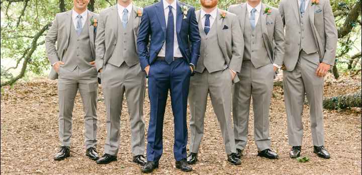 My Tux is Being Made, is it ok for my groomsmen to rent a general tux? - 1