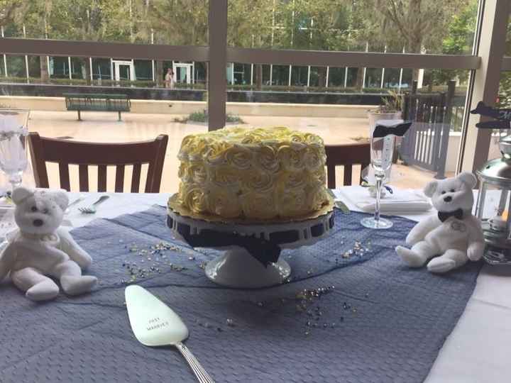 Get a reg wedding cake or a big sheet cake