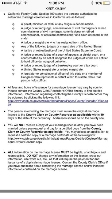 Married people-receiving your official marriage license