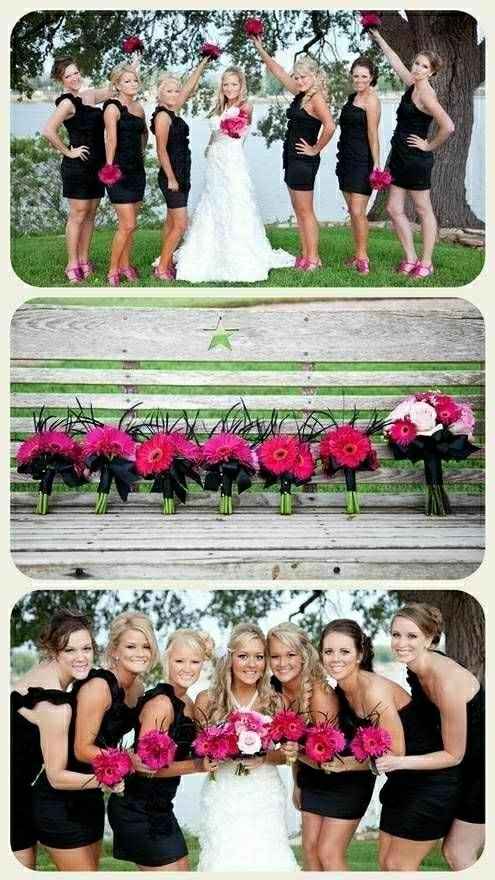Hot pink n black wedding ?