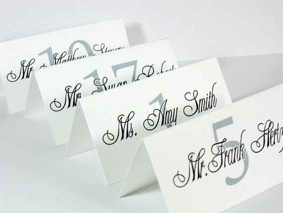 Place cards and ideas