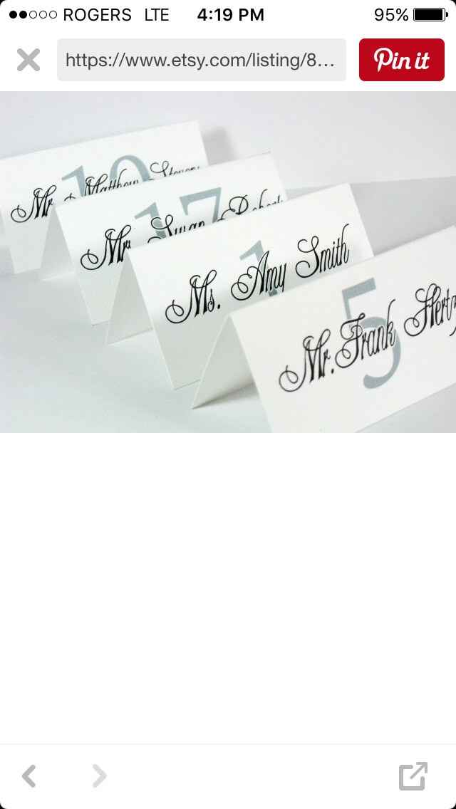 Escort Cards