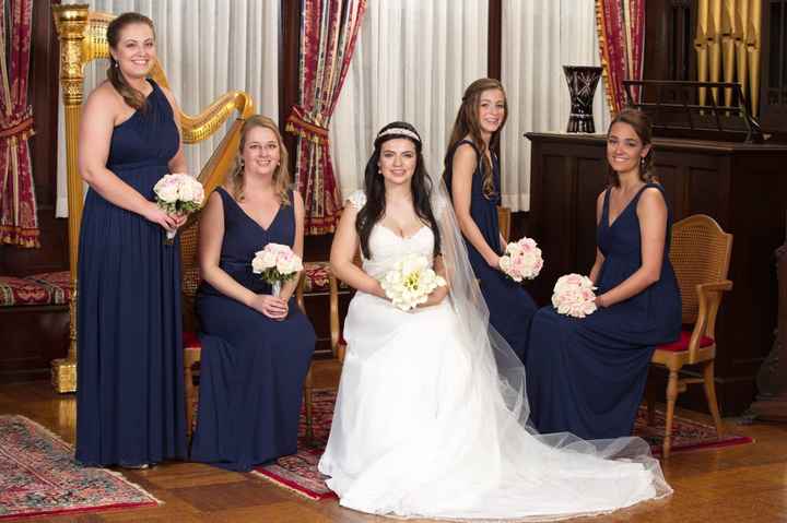 SHOW ME YOUR NAVY BLUE BRIDESMAIDS DRESSES.