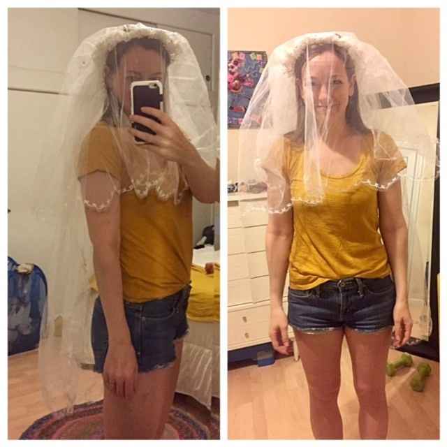 what to do with my Mom's veil? (it's not good...)