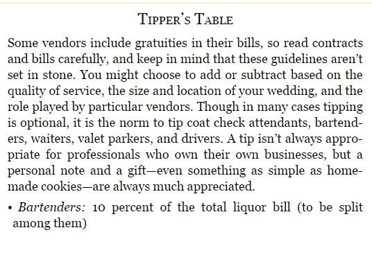 Who are you tipping?