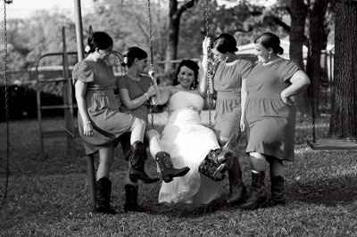Cowgirl boots with your wedding dress?