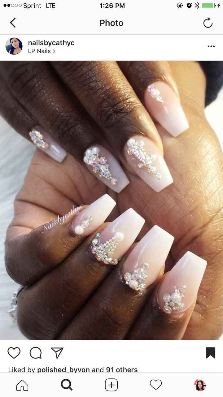 Wedding day nails!