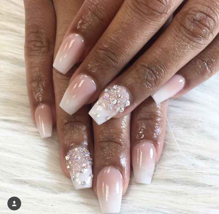 Wedding day nails!
