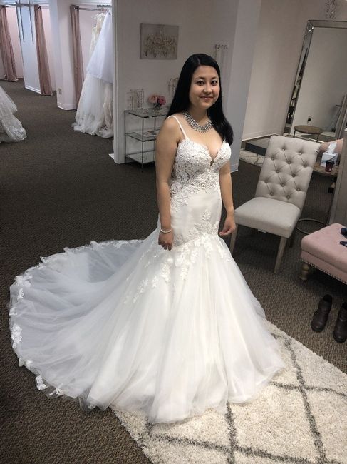 Picked up my dress today! 4 months out! Show me your wedding wins for the week! 1
