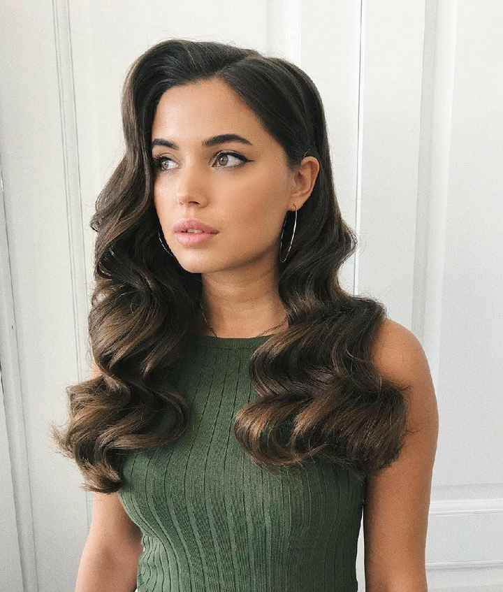 Hair down or updo with this dress? - 2