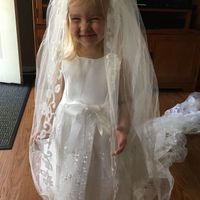 My flower girl said yes to the dress!